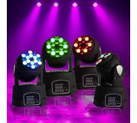 Pack 4 Minis cetre raggio del proiettore DMX RGB 18LED