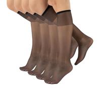 PACK 4 PAIA GAMBALETTI VELATI | CALZE SOTTO IL GINOCCHIO 15 DEN | NATURALE, NERO | CALZETTERIA ITALIANA (4 PAIA - NERO)