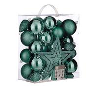 PACK 40 BOLAS DECORATIVAS PARA ÁRBOL DE NAVIDAD COLOR AZUL