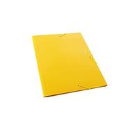 Pack 5 Carpetas Tamaño Folio Gofradas con Solapa y Gomas Elasticas Color Amarillo