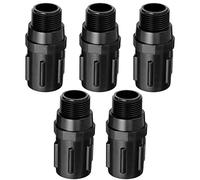 [Pack 5] Regolatore di pressione di irrigazione a goccia in plastica da 3/4", riduttore di pressione a vite. Regolatore di pressione del tubo da giardino per sistema di irrigazione. Accessori