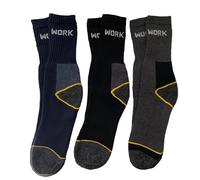 PACK 6 O 12 PAIA CALZINI UOMO WORK SPUGNA DI COTONE VARI COLORI TG : 39/42-43/46