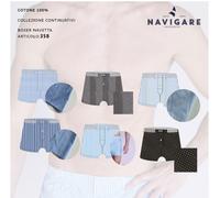 Pack 6 Paia Boxer Uomo Tela NAVIGARE Art.358