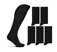 Pack 6 Paia Calze Uomo POMPEA Caldo Cotone Tinta Unita Nero Blu