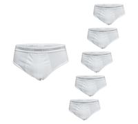 Liabel Pack 6 Paia Slip/Boxer Uomo Cotone Elasticizzato Vari Colori Art.101 (6 Paia Slip Bianco - 7 / XXL)