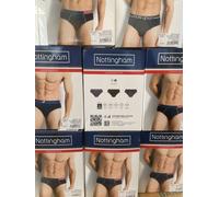 Pack 6 Paia Slip Uomo NOTTINGHAM in cotone Bielastico Fondo Unito
