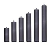 Pack 6 piedi cilindrici metalicas 40 cm altezza speciale, antiruido per materasso e rete. Fissaggio Rapido e facile
