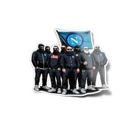 PACK ADESIVI STICKERS Ultras Napoli Calcio Napoli vinile Curva vinile resistente acqua e uv tifosi teppisti 9x9cm fan calcio per computer e bottiglia 9cm