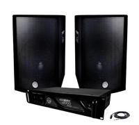 Pack amplificazione 2600 W amplificatore MyDJ + Altoparlanti bms-12 di 2 x 600 W + cablaggio