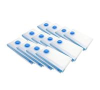 Pack and Move - Set di 12 fodere sottovuoto, dimensioni XL 70 x 100 cm, borsa a compressione - piumini, cuscini - grande formato - chiusura lampo