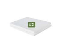 Pack and Move - Set di 2 lastre di polistirolo rettangolari 39,5 x 29,5 x 2 cm - Fai da te, modellismo, creazione - bianco - A4