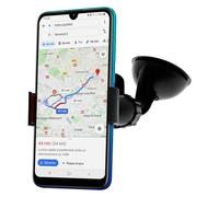 Pack Auto Supporto ventosa e Caricabatterie Accendisigari Doppia porta USB Nero