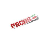 PACK AUTOCOLLANTI STICKERS Pasha discoteca ibiza ciliegia famous musica elettronica dj etichetta bottiglia tagliata a forma in vinile (10x3cm) resistants eau et UV