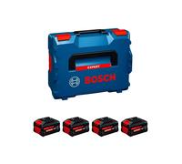 Bosch EXPERT 18V System Kit batterie a prestazioni elevate: 4 batterie EXBA 18V-55, L-BOXX 136