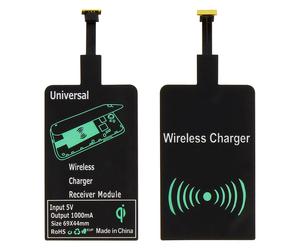 Pack Carica Qi e Connettore di Trasformazione Micro USB Ricarica Wireless Nero