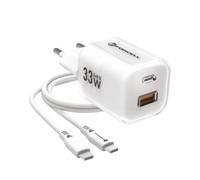 Pack caricabatterie da muro 2 porte USB-A e USB-C 33W white Forcell F-Energy Cry