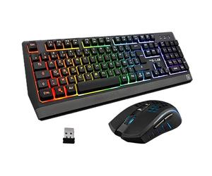 Pack Clavier Souris Sans fil The G-LAB Combo Tungsten (Noir)