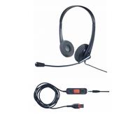 Pack Cleyver HC35 + Line Control USB/Jack Cuffie cablate con doppio collegamento USB e jack da 3,5 mm e unità di controllo