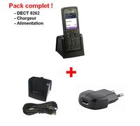 Pack completo Alcatel-Lucent 8262 con caricatore e alimentatore Portatile DECT PTI robusto e certificato IP65