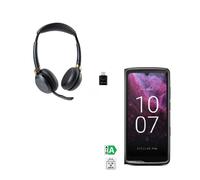 Pack Crosscall Stellar M6E + Cleyver Nomad 95 UC Modular Smartphone 5G resistente y elegante con auricular Bluetooth con reducción de ruido