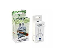 Pack custodia Airpod Crochet Nicole + cavo dati USB-Lightning