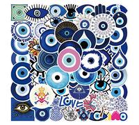 Pack da 100 Adesivi Evil Eye Impermeabili e alla Moda - Ideali per Computer Portatili, Bottiglie d'Acqua, Skateboard, Valigie | Adesivi Moto, Adesivi Auto, Stickers Vintage