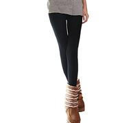 Pack da 5 leggings vari colori donna effetto termico interno felpato elasticizzato collant winter fuseaux. MWS (L/XL)