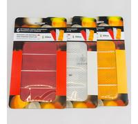 Pack da 6 contenenti 6 Rettangoli rifrangenti adesivi Diamond Grade materiale 3M