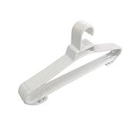 Pack da 6 grucce di plastica Modello Oslo | Antiscivolo | Bianco | Dimensioni: 38 x 18 cm