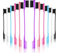 Pack de 12 cepillos de doble cara Yaomiao para el control de bordes, peines naturales para cejas y cabello, cuidado suave para mujeres y ni as.