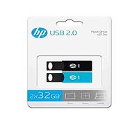 2 pendrive hp v212w 32gb usb 2.0 pack 2 pz 32 gb - usb 2.0 hpfd212-32-twin drive flash usb 1 pendrive blu + 1 pendrive nera
