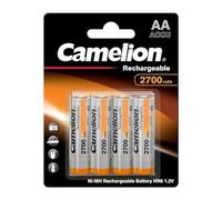 Pack de 4 batterias rechargeables 1,2V LR6/AA Ni-MH accu 2700 mAh