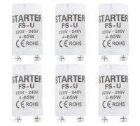 Pack de 6 Starter Neon, Tubo Fluorescente 4-65w 220-240v Tubi Fluorescenti, Starter per Accensione Neon, Elettrico per Lampada Fluorescente Avviatore Ignifugo Senza Componenti Radioattivi e Piombo