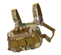 Pack De Poitrine En Cours D'exécution - 9,45x6,3x2,36 Pouces Poche De Poitrine, Sac À De Pêche Portable En Tissu Oxford 20l,sac À Dos Multi-Fonctionnel En Mailles Respirantes Sac À Dos Grand, cachi