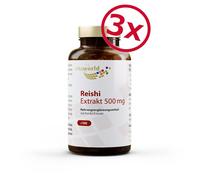 Pack di 3 Ganoderma lucidum estratto 500mg 3x100 Capsule Vita World Reishi