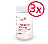 Pack di 3 Mirtillo Rosso 400mg 180 Capsule Vita World farmacia in Germania