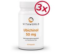 Pack di 3 Vita World Ubichinol Ubiquinol 50mg 3 x 60 Capsule Made in Germany Q10