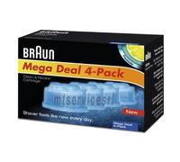 PACK DI 4 CARTUCCE BRAUN CCR4 MEGA DEAL CLEAN & RENEW CARTRIDGE