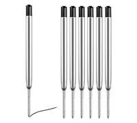 Pack di 6 Ricariche in Gel per Penna a Sfera, Refill Compatibili con Parker, Ricarica Penna Punta Fine 0,5 mm, Ricarica Penna, Ricariche Inchiostro per Penne a Sfera Ricariche Sostituibili (nero)