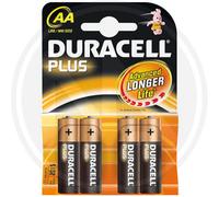 PACK DI BATTERIA AA LR6 ALKALINA STILO DURACELL PLUS (4) (10 CONF. 20 CONFEZ.)