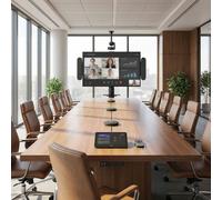 Pack di videoconferenza MTR Windows Logitech per sala grande Kit MTR Windows con Rally Plus, Tap + ThinkSmart Core Gen 2, display iiyama 75”, supporto
