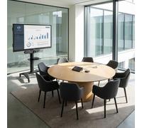 Pack di videoconferenza MTR Windows Logitech per sala media Kit MTR Windows con Rally Bar, Tap + ThinkSmart Core Gen 2, display iiyama 65”, supporto