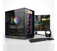 Pack DSGate PC Gamer Premium DD - Ryzen 7 5700X - GeForce RTX 5060 8 GB - 32 GB DDR4 - SSD 1 TB - Windows 11 + Schermo 24,5 165 Hz + Combo G-LAB - Assemblato in Francia - Nouvo