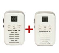 Pack Duo Dynascan 1D Bianco Walkie Talkie senza licenza, piccolo e discreto, con antenna integrata e 8 canali.