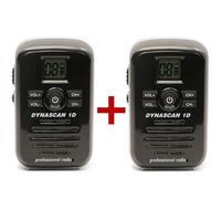 Pack Duo: Walkie Talkie Dynascan 1D Walkie Talkie senza licenza, piccolo e discreto, con antenna integrata e 8 canali.