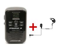 Pack Dynascan 1D + suo auricolare Walkie Talkie senza licenza, piccolo e discreto, con antenna integrata e 8 canali.