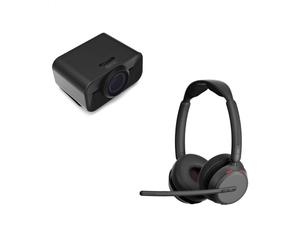 Pack EPOS IMPACT 1060 ANC+ EPOS Expand Vision 1 Pack con cuffie Bluetooth con cancellazione del rumore e webcam USB portatile con video ultra nitido