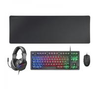 PACK GAMER 4EN1 (CLAVIER/SOURIS/CASQUE/TAPIS) MARS GAMING MCP-RGB3 (NOIR) NEW