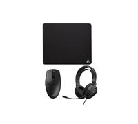 Pack gaming CORSAIR MM100 + Mouse M55 Wireless + Cuffie stereo HS35 V2 Nera - Nouvo