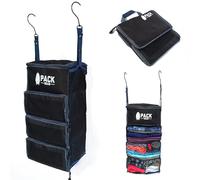 Pack Gear Organizer da appendere per bagaglio a mano, si adatta a qualsiasi bagaglio a mano, i cubi da viaggio sono dotati di finestrelle in rete per facilitare la ricerca dei vestiti (nero, S)